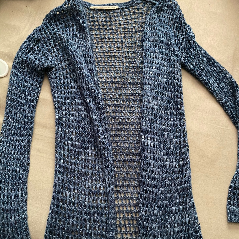 Long knit cardigan